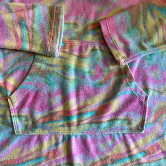 Lands’ End Kids Terry Cloth Tie-Dye Hooded Cover-Up | XL (14–16) - Picture 4 of 8